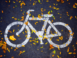 white-bicycle-road-sign-686230